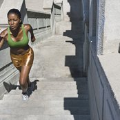 Running stairs is one way to build stamina.