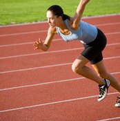The acceleration phase of the 200 meters requires a hunched-forward body position.