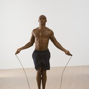 Jump rope to help burn fat from your calves.