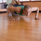 You can also practice for the planche pushup by elevating your feet with an exercise ball.