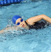 Swimming engages multiple muscle groups.