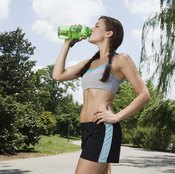 Drink before, during and after jogging.