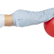 Use a stability ball to perform decline pushups.