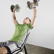 Incline chest press targets the upper chest.