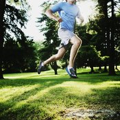 Jogging on a grassy surface helps reduce the impact on your joints.