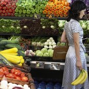 Shopping for fresh vegetables.