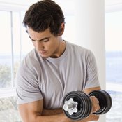 Lift weights to build your upper body muscles.