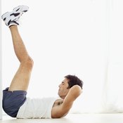 Lifting your legs slightly more than 90 degrees helps strengthen your abs.