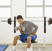 Barbell and dumbbell exercises feature in CrossFit workouts.