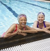 A water aerobics class can combine exercise with time for socializing.