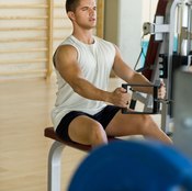 Seated rows strengthen the middle trapezius fibers.