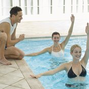 Water aerobics keeps you cool when exercising in the summer.