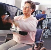 Wheelchair-bound patients can perform strengthening exercises.