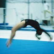A powerful jump is key in the success of a back handspring.