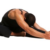 Single-leg seated hamstring stretch targets each hamstring independently.