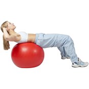 Doing a sit-up on a stability ball can help keep this ordinary exercise interesting.