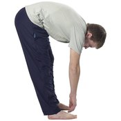 Stretch your back and hamstrings so you can touch your toes.