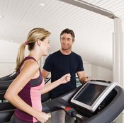 Walk on a treadmill to test your fitness.