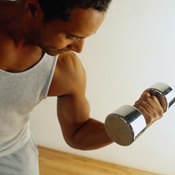 A supinated dumbbell curl strengthens your biceps.