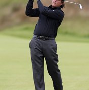 Phil Mickelson faces the target on his follow through, an indication that he's rotated his hips sufficiently.