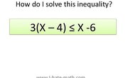 How to Solve Inequalities