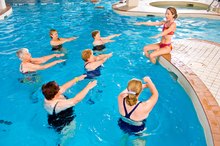 Stomach Exercises in the Swimming Pool
