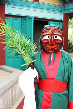 Koreans use masks in many cultural dances.