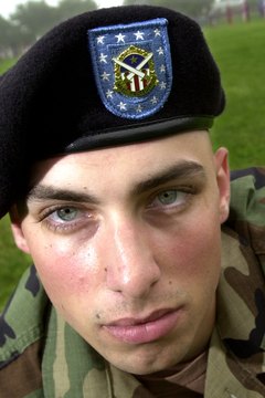 Face of Army Private E-3
