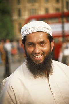 The brimless cap called a kufi is traditional in many Muslim cultures.