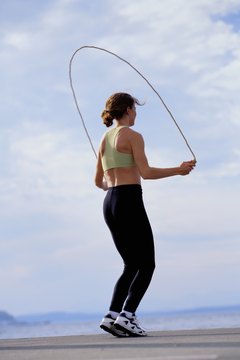 Ryan McVay/Stockbyte/Getty Images You can jump rope indoors or outdoors.