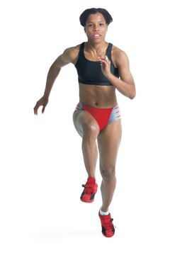 Photodisc/Photodisc/Getty Images Incorporating speed workouts can improve your 400 or 800 meter runs.