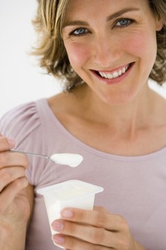 Jupiterimages/Pixland/Getty Images Icelandic yogurt is rich in calcium and protein.