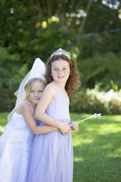 Many little girls love to dress like princesses.