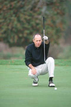 Plumbing helps golfers account for otherwise unseen contours in the green.