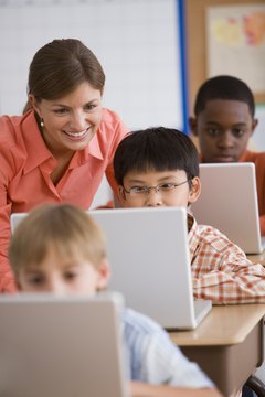 Classroom students working on computers