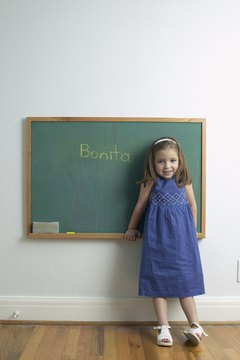 First-grade students are ready to become writers.