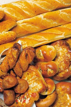 Media Bank/Photos.com/Getty Images Most bread contains gluten.