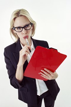 BananaStock/BananaStock/Getty Images A checklist can help you stay on top of all important factors of the job.