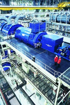 Engineers in nuclear power station