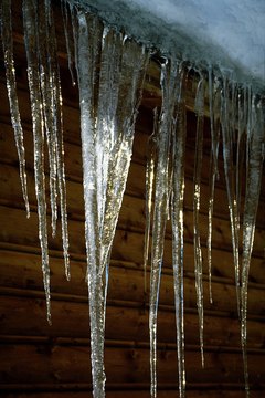 Ice forms when water reaches its freezing point.