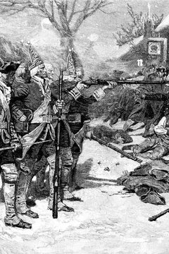 A street fight between Boston Colonists and British soldiers escalated into the Boston Massacre.