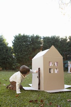 Young children can learn about the building blocks of houses.