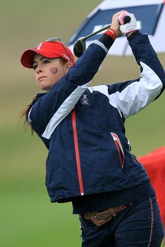 Conceding a hole is sometimes a part of match play, as seen here during Solheim Cup Play.