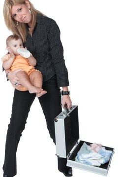 PhotoObjects.net/PhotoObjects.net/Getty Images Onsite childcare allows working moms to balance career and baby.