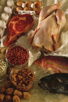Comstock/Comstock/Getty Images Protein and fats have several life-sustaining functions in your body.
