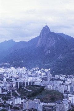 The Christ the Redeemer statue overlooks Rio de Janeiro.