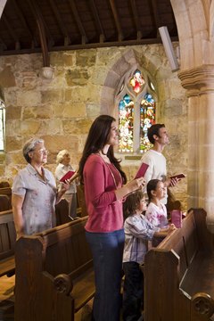 Inside an old church