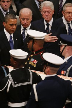 There were some very important co-workers at Sen. Daniel Inouye's funeral in 2012