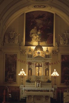 Catholic churches tend to be much more ornate than Protestant churches.