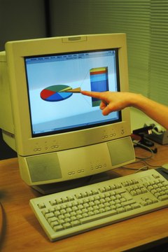 sales graph on computer screen